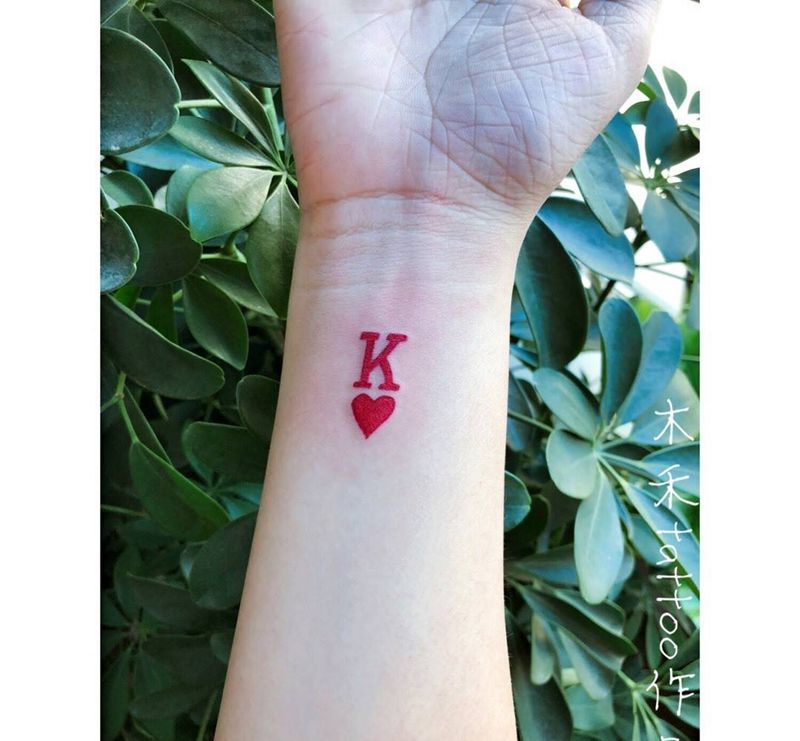 ♥️红桃K纹身图片