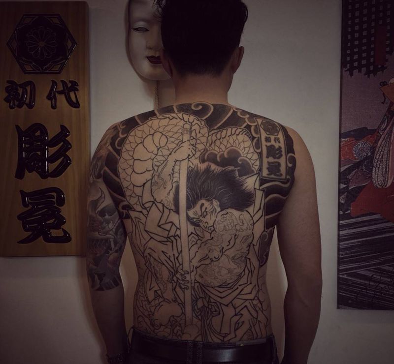 九纹龙纹身图片