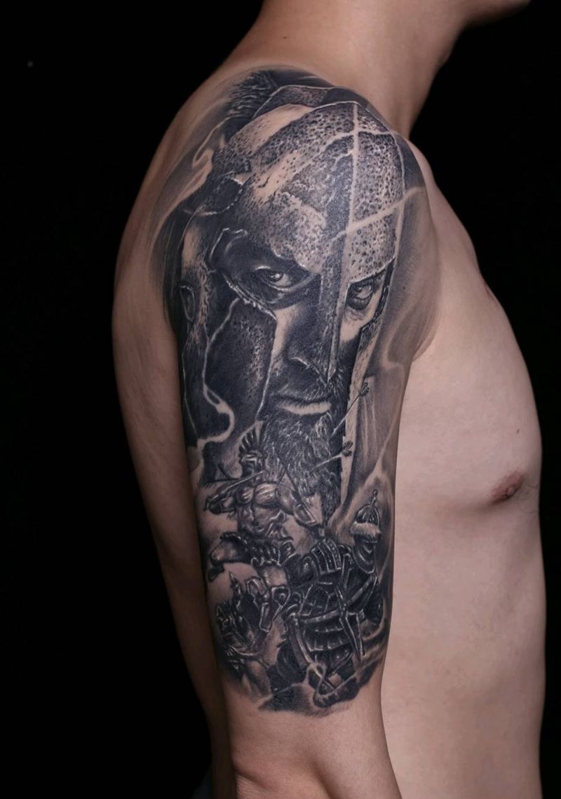 斯巴达纹身图片