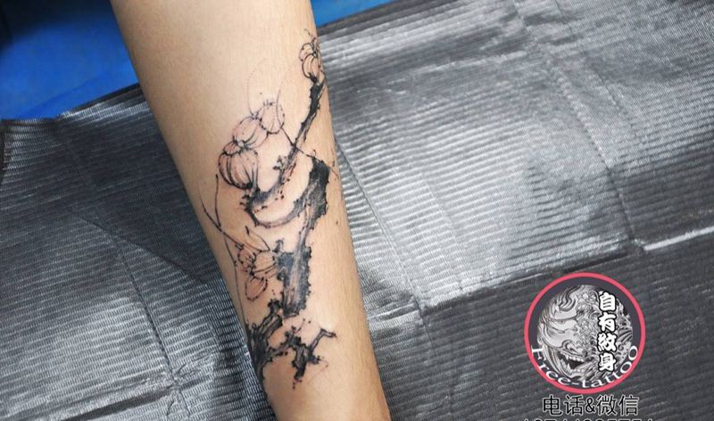 水墨风格纹身图片