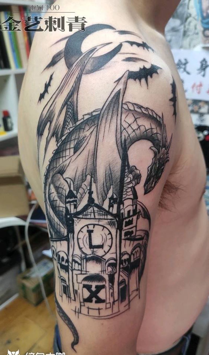 龙纹身图片_手臂纹身图案