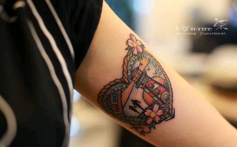 原创school纹身图片_手臂欧美传统清新几何动物人物原创成品手稿纹身图案