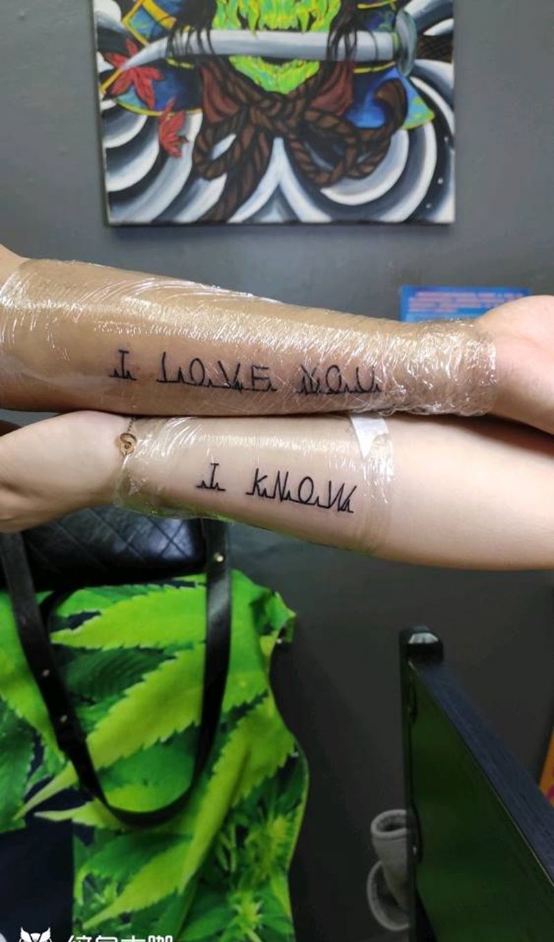 情侣纹身纹身图片_手臂纹身图案