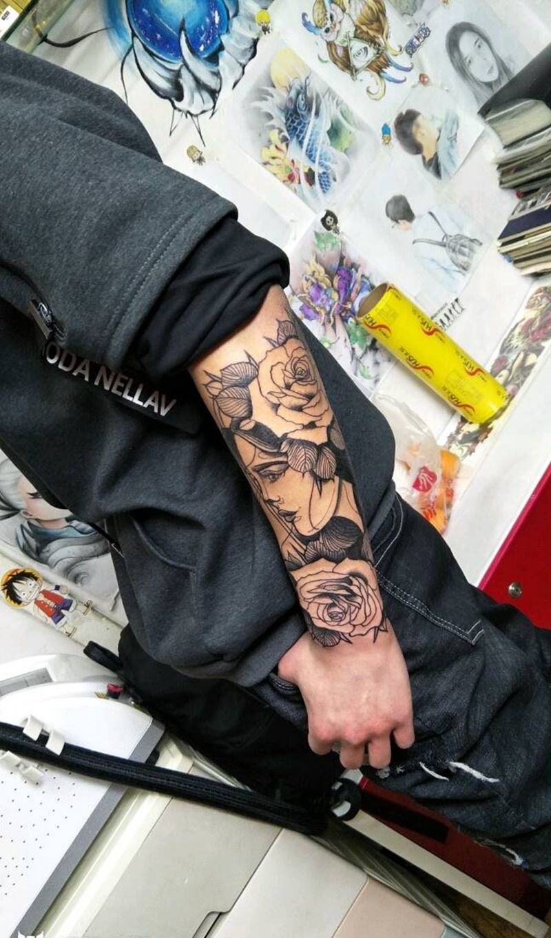 欧美花臂纹身图片