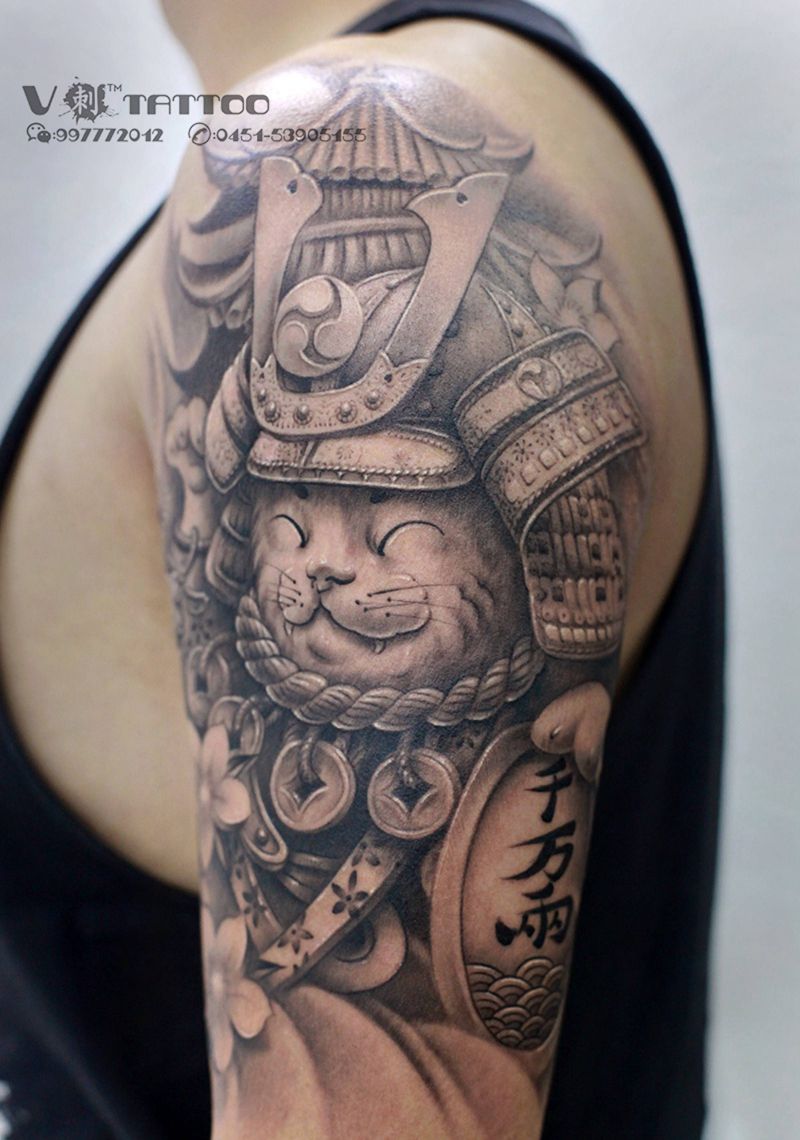 招财猫！纹身图片