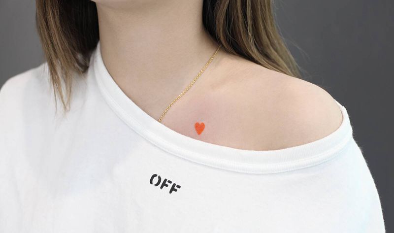 心❤️纹身图片_肩部颈部纹身图案