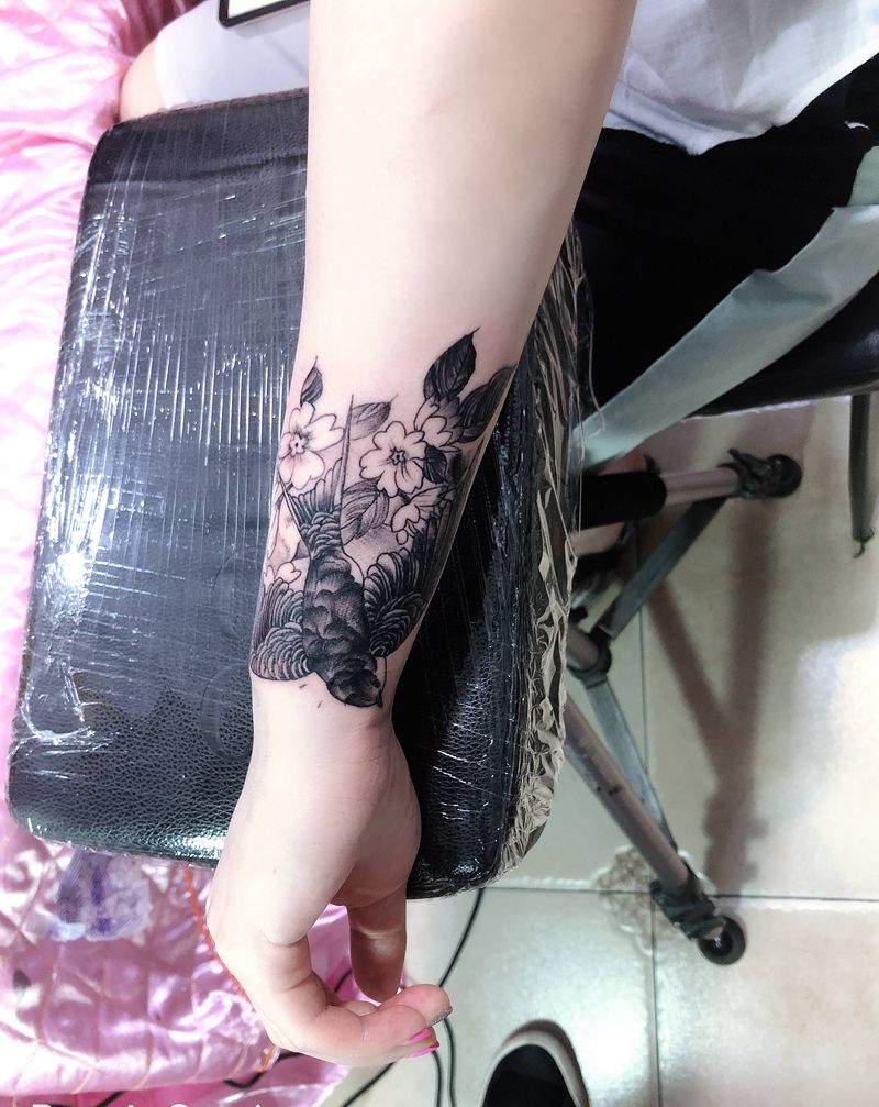 遮盖纹身图片_手臂新传统纹身图案