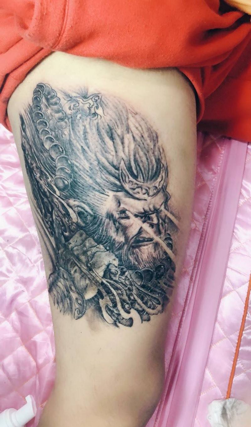 下半部分爆皮，墨没敢太擦纹身图片