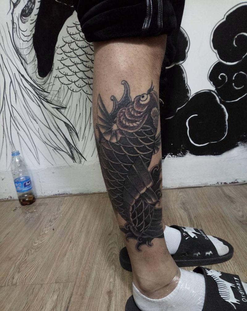 日式鱼纹身图片