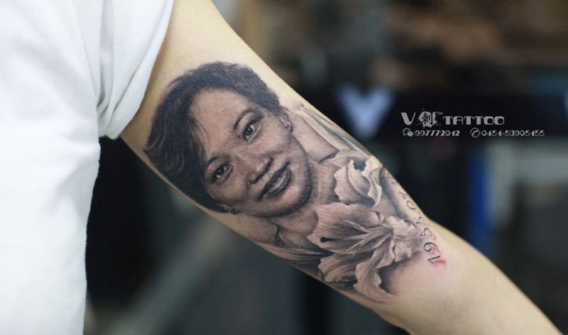 Tattoo by 阿V纹身图片_阿V作品肖像写实人物V刺哈尔滨肖像王子写实肖像原创纹身图案