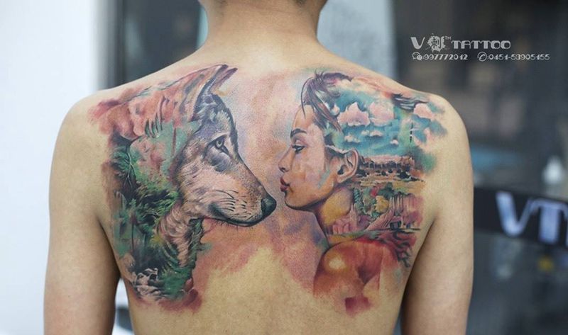 初识…纹身图片_成品插画肖像写实动物阿V作品V刺肖像王子狼哈尔滨纹身图案