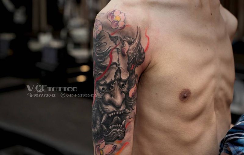 丰盈的灵魂…纹身图片_成品手稿手臂传统鬼神哈尔滨哈尔滨V刺阿V般若纹身图案