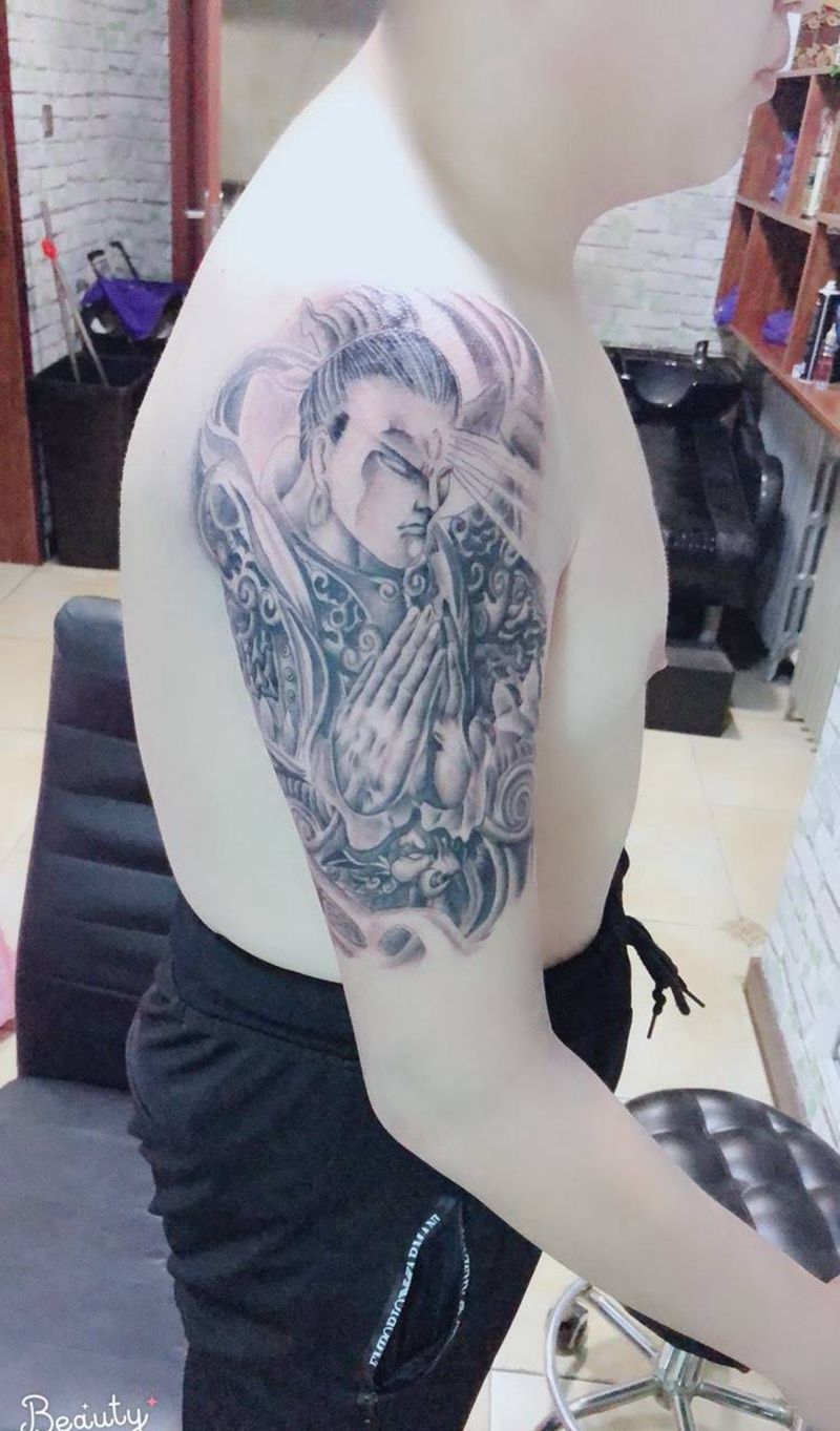 大臂二郎神纹身图片