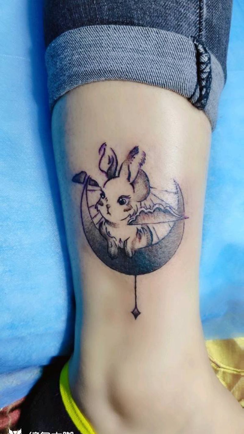 可爱小图纹身图片_腿部纹身图案