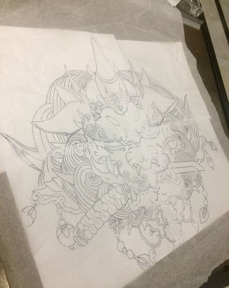 未完成（遮盖 ）纹身图片