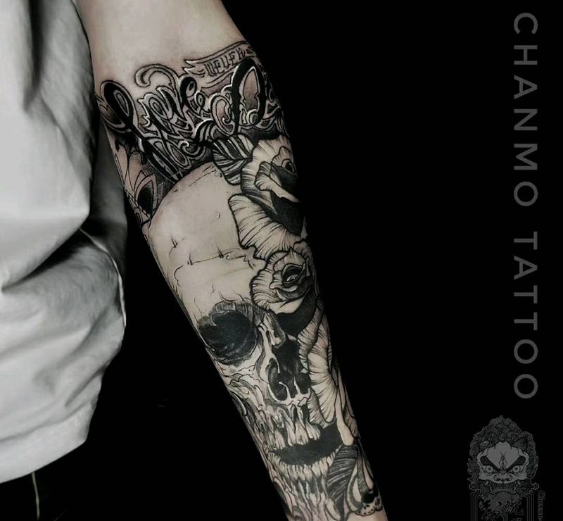 生命始源纹身图片_手臂纹身图案