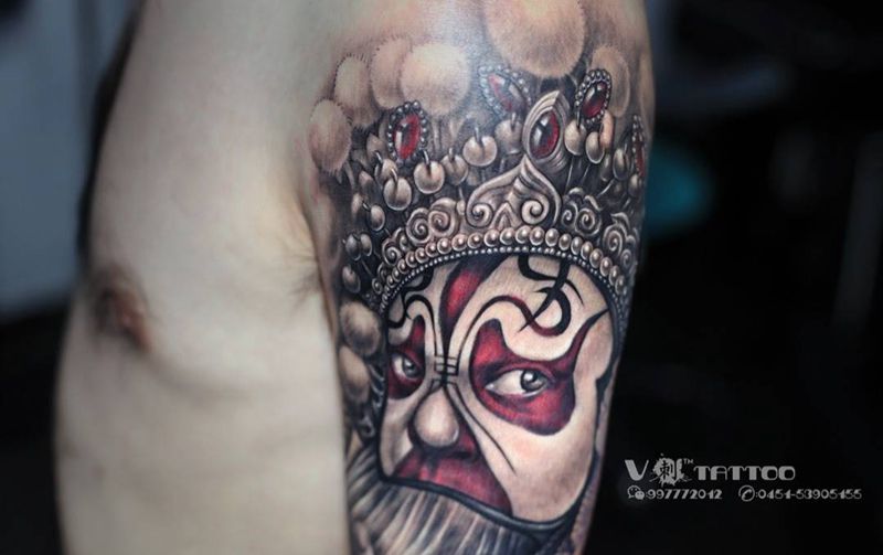 霸王别姬…未完成…纹身图片_手臂传统肖像国画习俗哈尔滨哈尔滨V刺阿V花臂宗教纹身图案