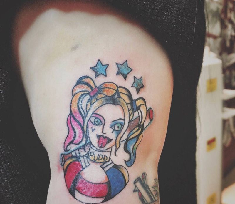 小丑女纹身图片