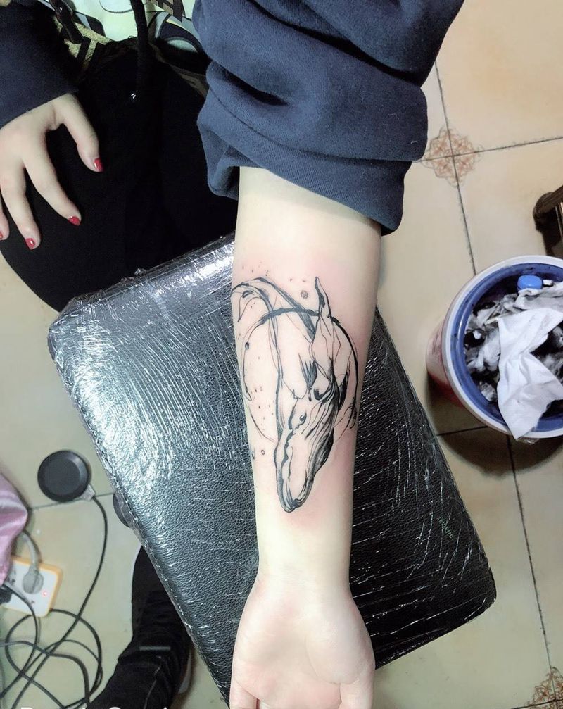 小臂鲸鱼纹身图片