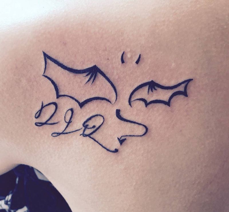 恶魔情侣小清新纹身图片