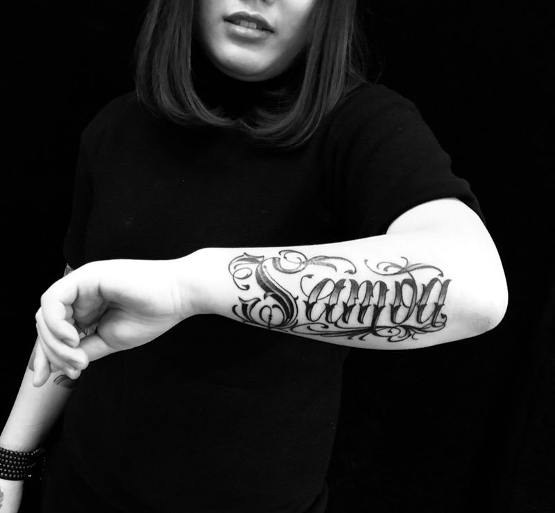 •Chicano纹身图片_成品手臂欧美字符纹身图案