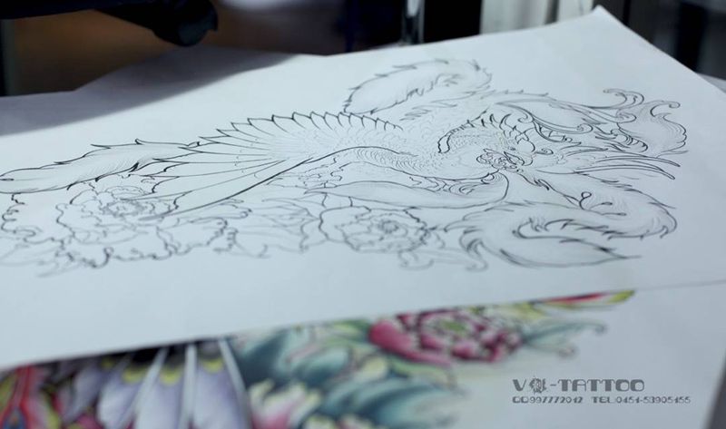 学生习作纹身图片_哈尔滨哈尔滨V刺手稿传统动物纹身图案