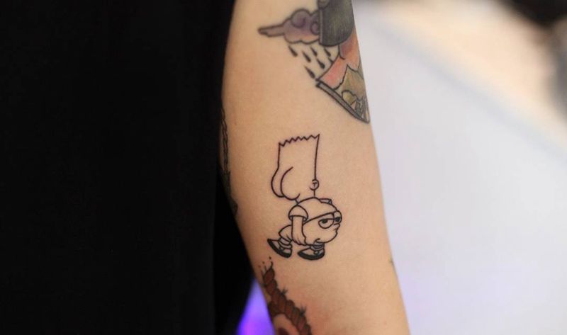 辛普森school纹身图片_手臂纹身图案