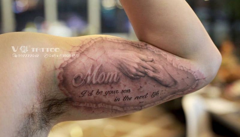 总会有种力量！纹身图片_成品写实阿V作品哈尔滨V刺肖像王子石刻原创纹身图案