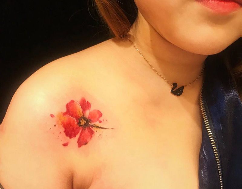 •opium poppy纹身图片