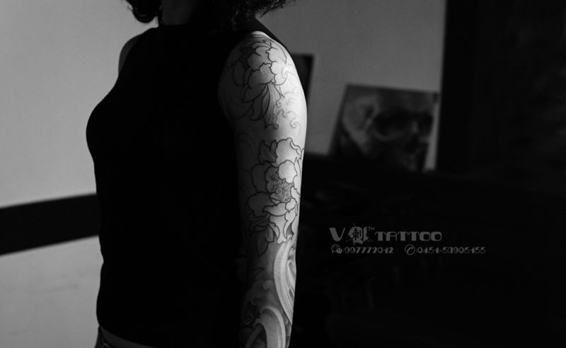 by：阿V纹身图片_手臂花臂哈尔滨V刺哈尔滨阿V传统纹身图案