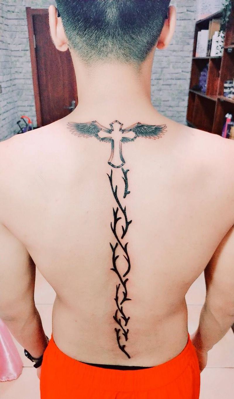 脊柱纹身纹身图片