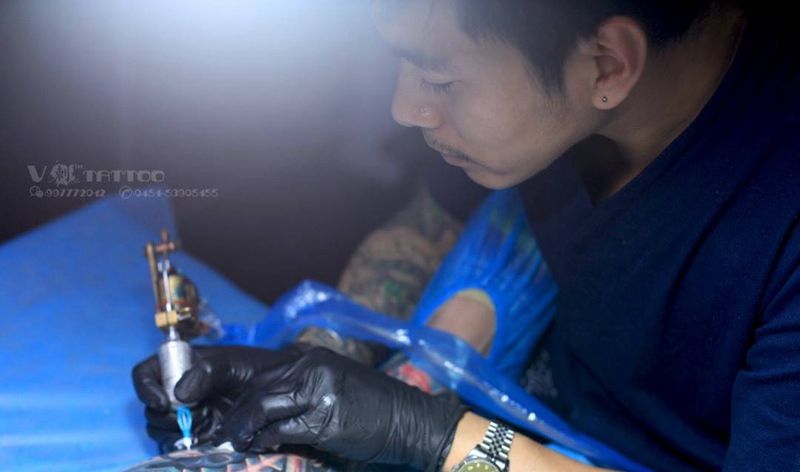 麻药…纹身图片_成品腿部欧美写实几何3D哈尔滨V刺哈尔滨阿V机械纹身图案