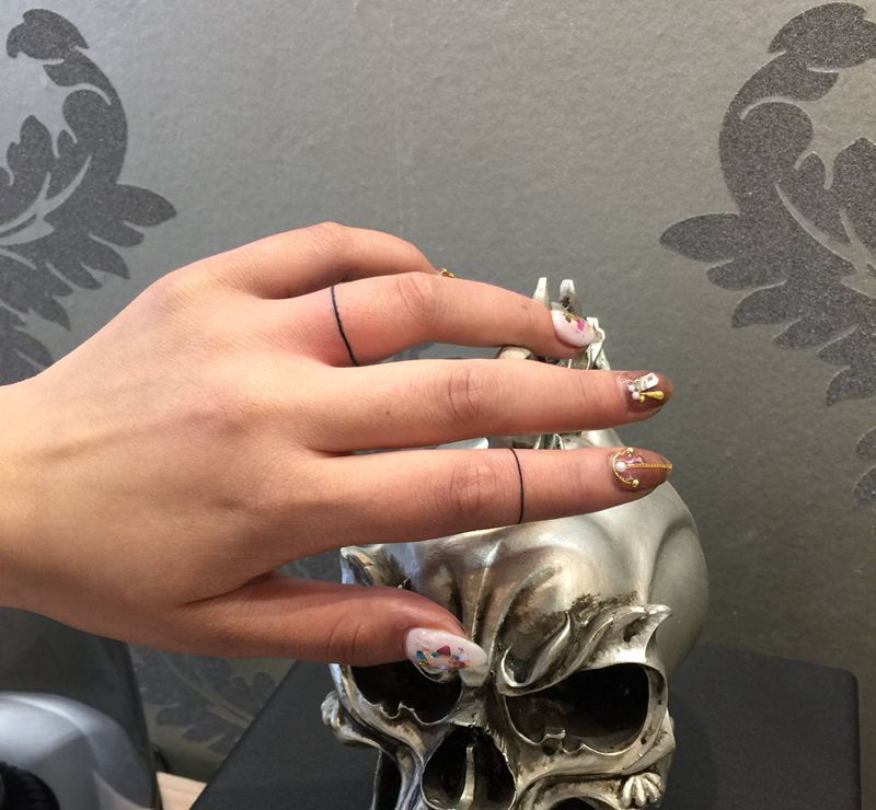 指环纹身图片_手部纹身图案