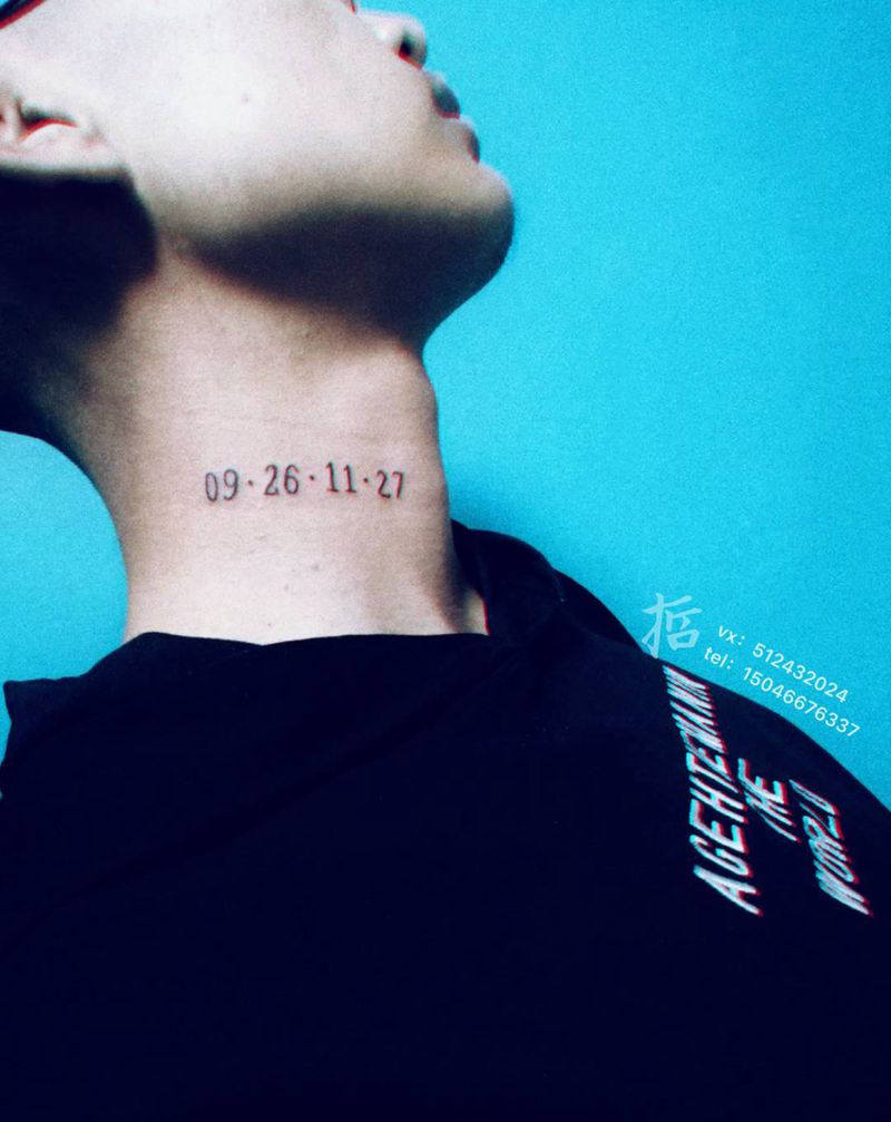 小清新一组纹身图片_颈部手臂几何小清新纹身图案