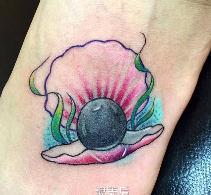 遮盖胎记纹身图片_脚部纹身图案