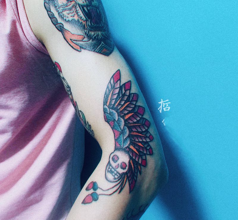 old school花臂纹身图片_手臂Old School纹身图案