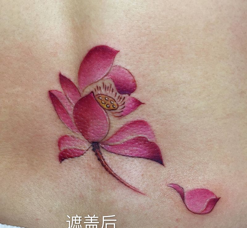 遮盖疤痕纹身图片_腰部纹身图案