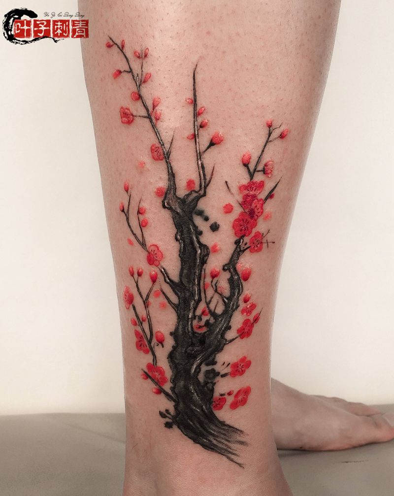 改图纹身图片_腿部纹身图案