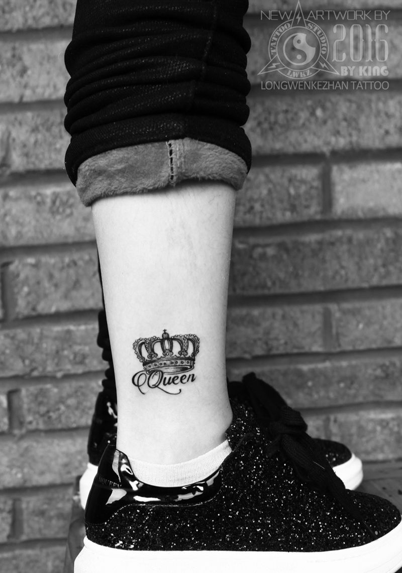 龙纹刻战刺青工作室出品纹身图片_成品腿部原创清新纹身图案