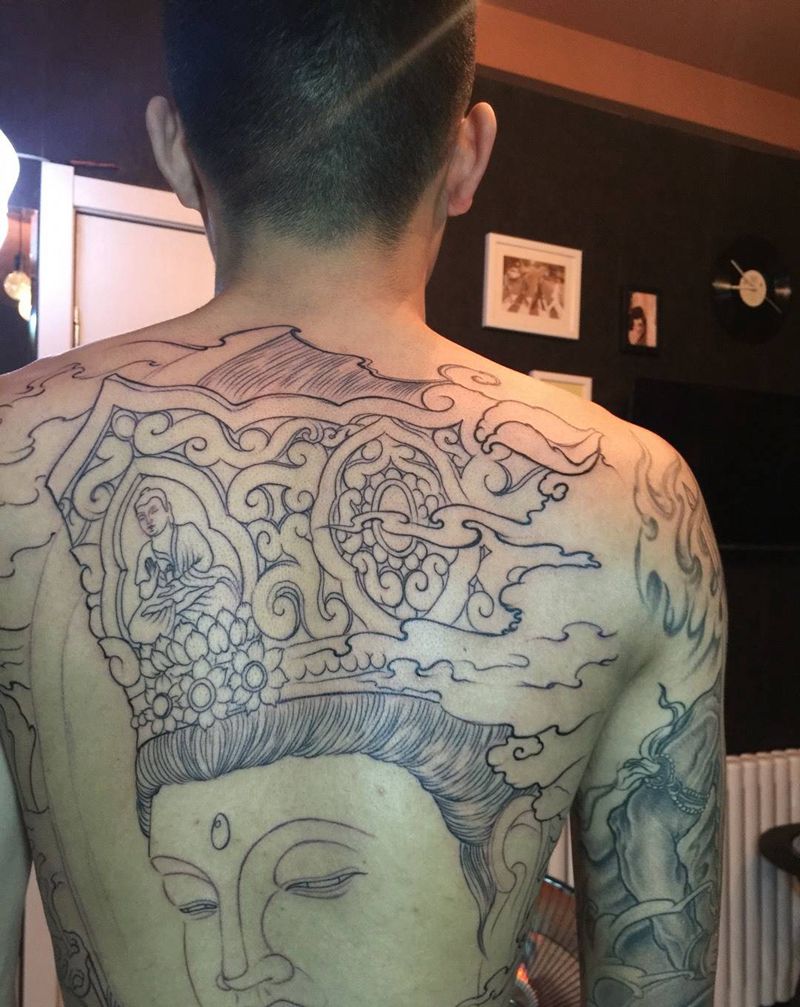 昨日小作未完成纹身图片