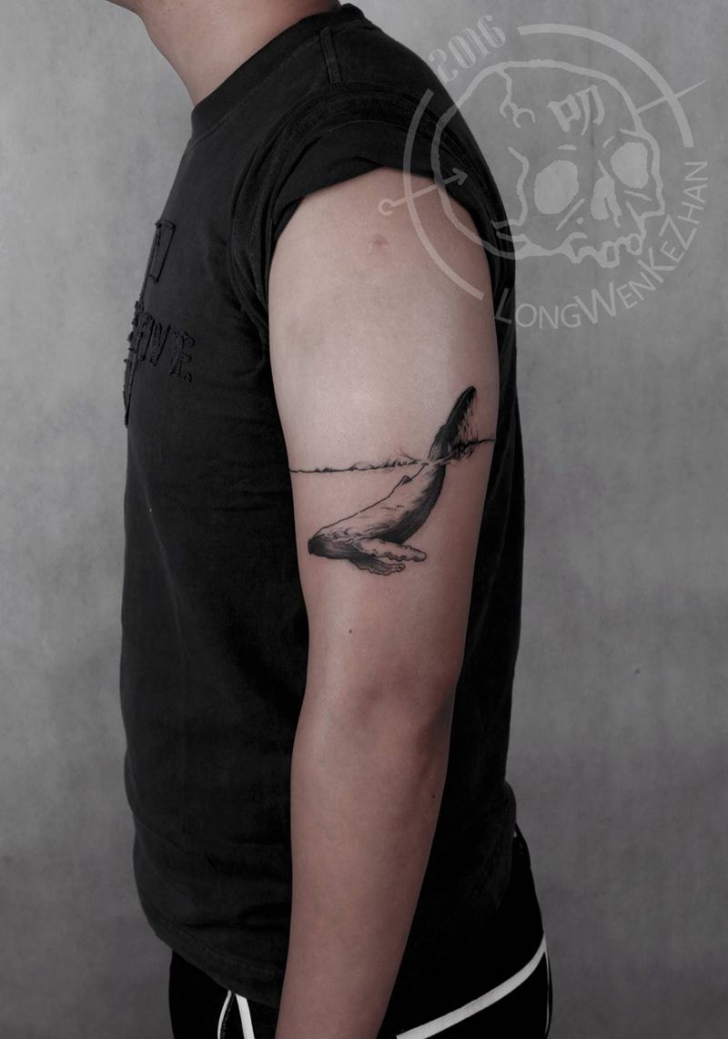 龙纹刻战刺青出品纹身图片_成品手臂原创纹身图案