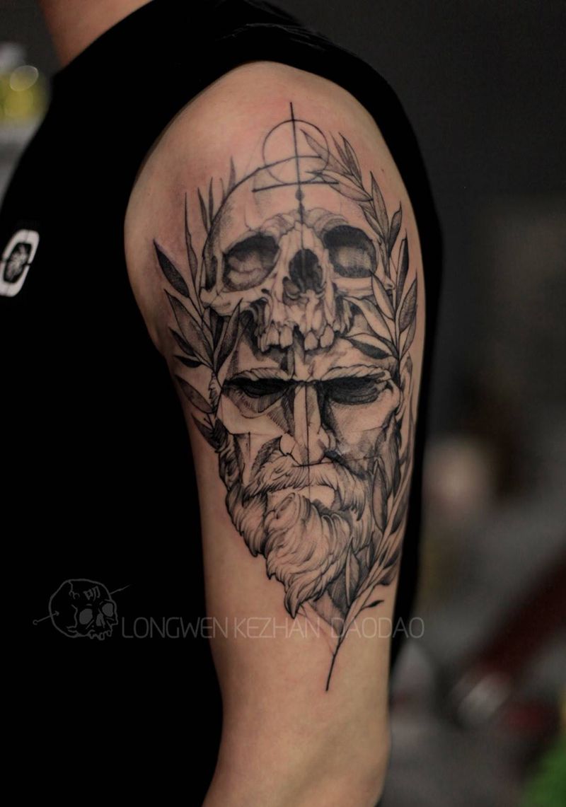 欧美作品纹身图片_成品手臂欧美纹身图案