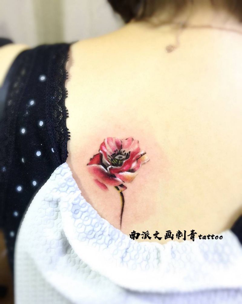 精致的小花纹身图片