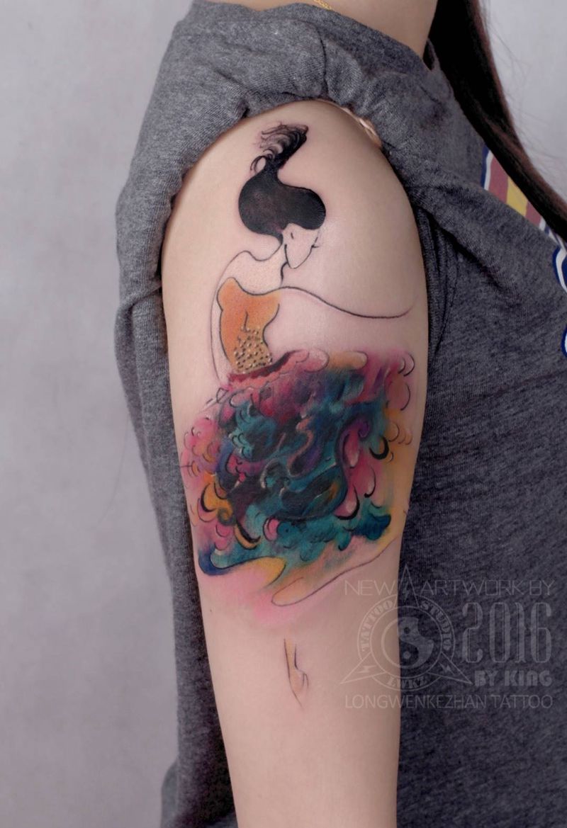 龙纹刻战刺青出品纹身图片_成品手臂欧美原创纹身图案