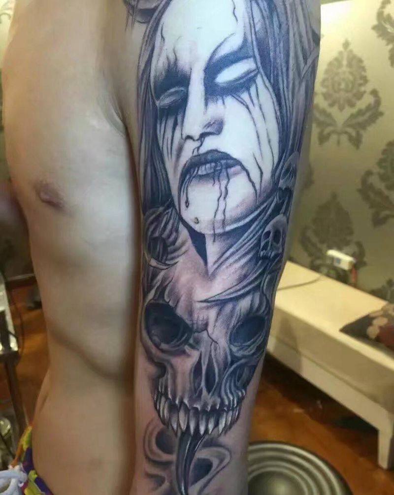 欧美吸血纹身图片