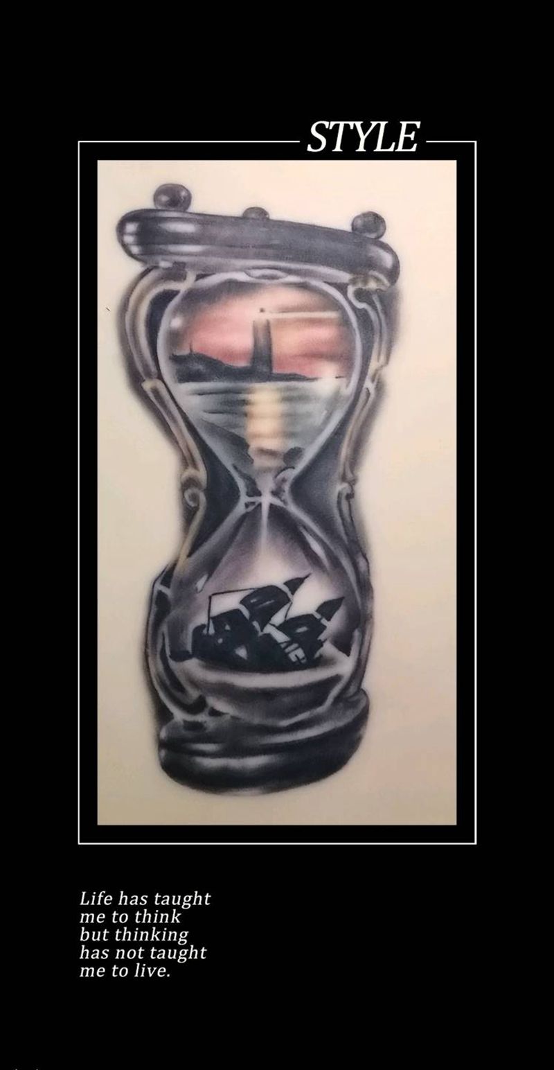 时光飞逝纹身图片