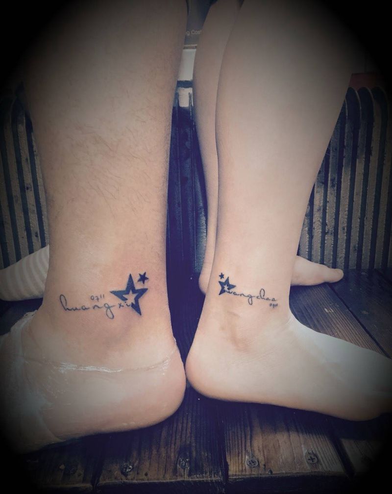 情侣小图纹身图片_清新纹身图案