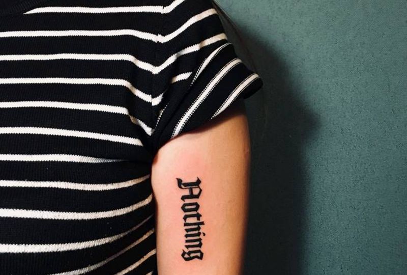 英文nothing纹身图片