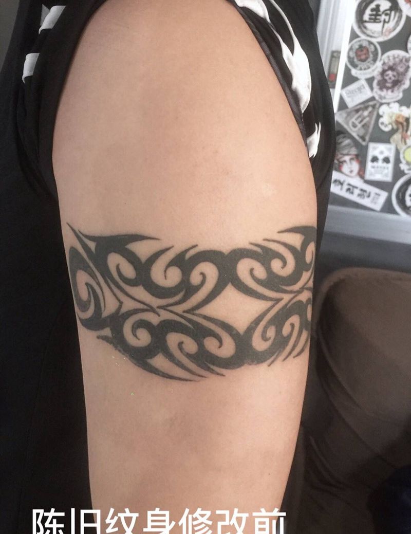 陈旧纹身修改纹身图片_成品原创图腾传统手臂手部纹身图案
