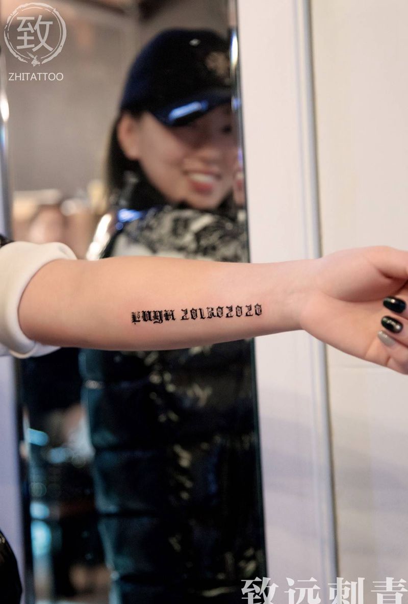 字母作品纹身图片_成品原创手臂欧美传统清新几何人物贴纸纹身图案